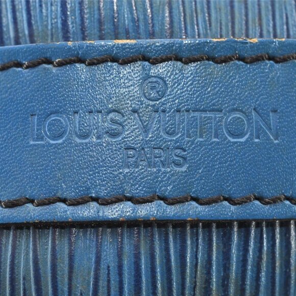 Authentic Louis Vuitton Epi Petit Noe Shoulder Drawstring Bag Blue - Picture 14 of 16